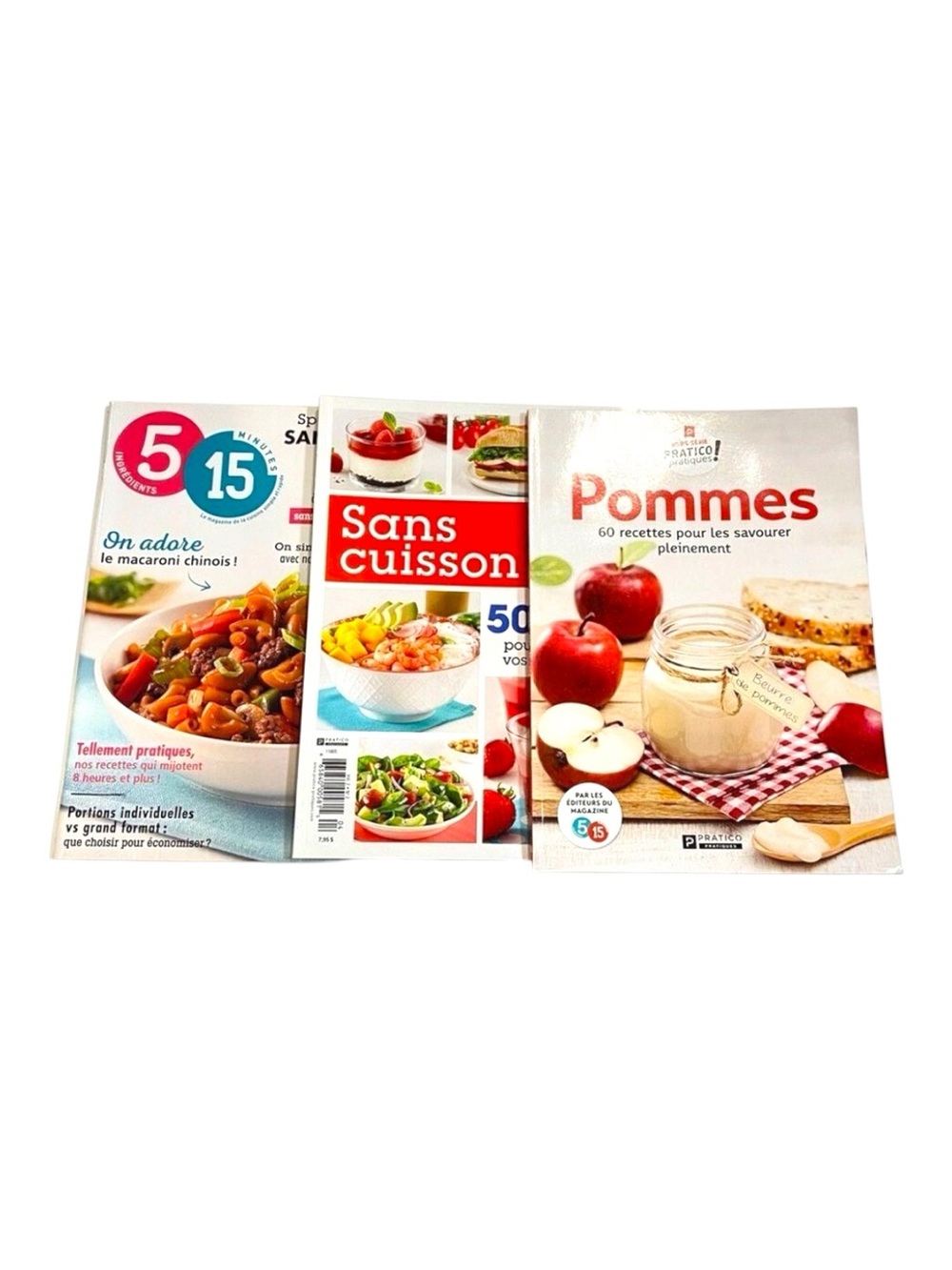Bundle of 3 French Cookbooks – Quick & Easy Recipes / Lot de 3 livres de cuisine